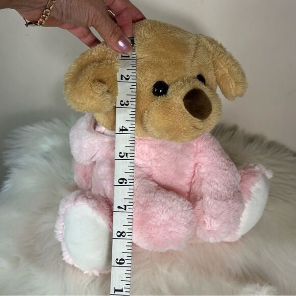 Plush Dog Toy - Tan and Pink - Picture 9 of 9